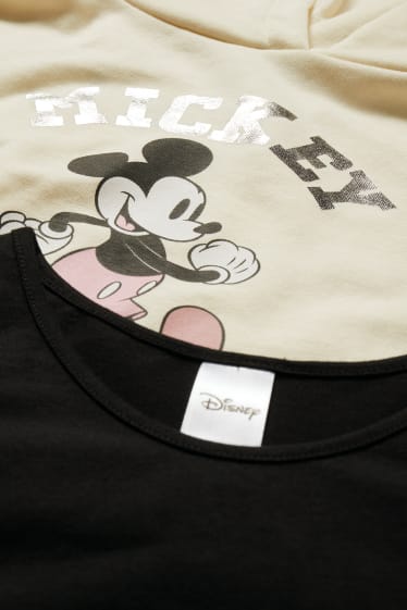 Enfants - Mickey Mouse - ensemble - sweat à capuche et top - 2 pièces - crème