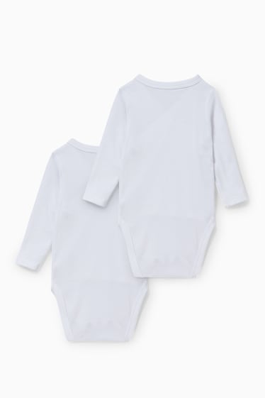 Babies - Multipack of 2 - wrapover bodysuit - white