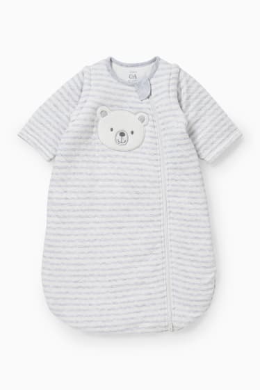 Bébés garçons - Gigoteuse - à rayures - gris clair chiné