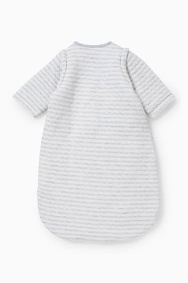 Neonati - Sacco nanna per neonati - a righe - grigio chiaro melange