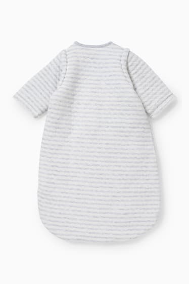 Babies - Baby sleeping bag - striped - light gray-melange