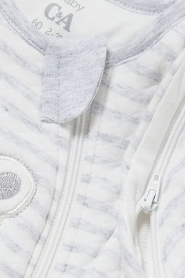 Babies - Baby sleeping bag - striped - light gray-melange