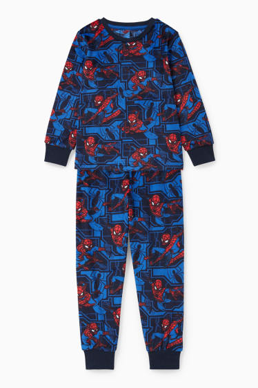 Děti - chlapci - Spider-Man - pyžamo - 2dílné - tmavomodrá
