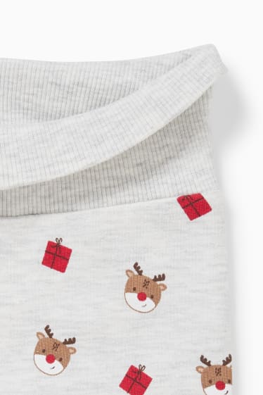 Babys - Babykerstoutfit - 3-delig - rood
