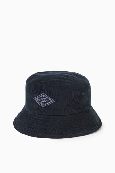 Men - Corduroy hat - dark blue