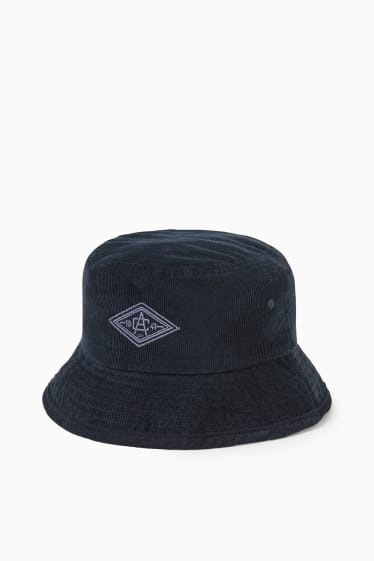 Uomo - Cappello in velluto a coste - blu scuro