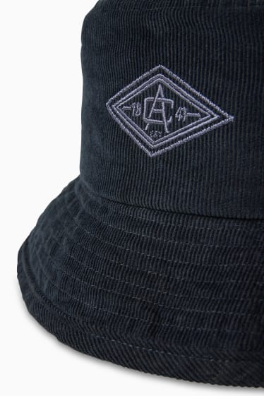 Men - Corduroy hat - dark blue