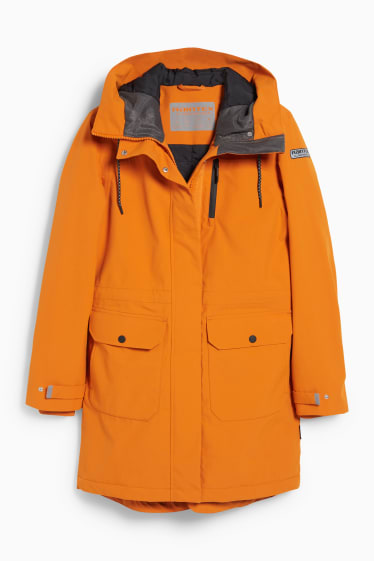 Women - Outdoor jacket with hood - orange