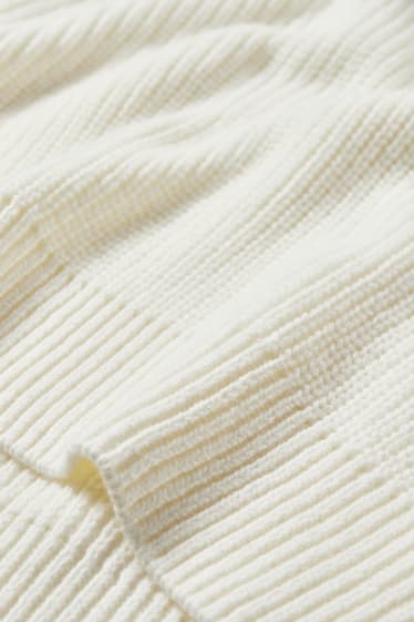 Donna - Gilet in maglia - bianco crema