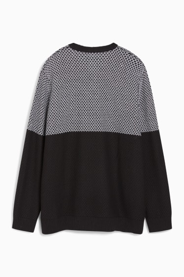 Herren - CLOCKHOUSE - Pullover - schwarz / weiss
