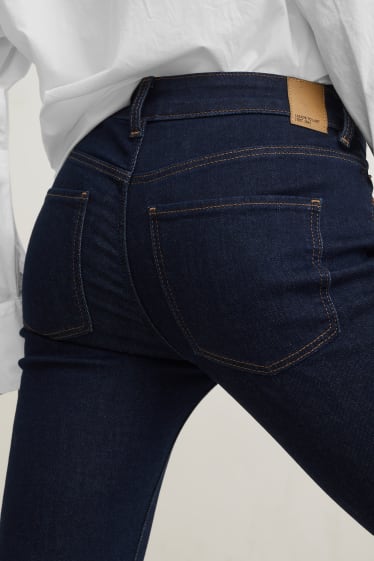 Dámské - Straight jeans - mid waist - džíny - tmavomodré