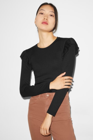 Damen - CLOCKHOUSE - Langarmshirt - schwarz