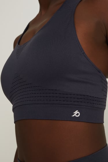 Damen - Funktions-BH - wattiert - Fitness - 4 Way Stretch - dunkelblau