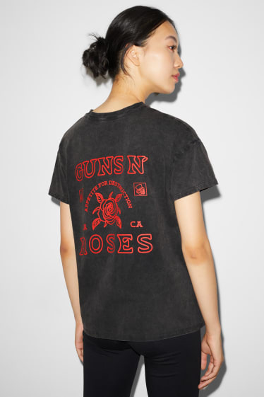 Mujer - CLOCKHOUSE- camiseta - Guns N' Roses - negro