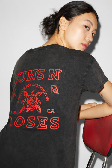 Dames - CLOCKHOUSE - T-shirt - Guns N' Roses - zwart
