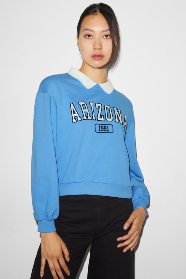 Damen - Sweatshirt - 2-in-1-Look - blau