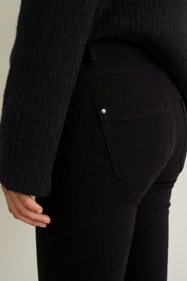 Femmes - Pantalon - mid-waist - wide leg - 4 Way Stretch - noir