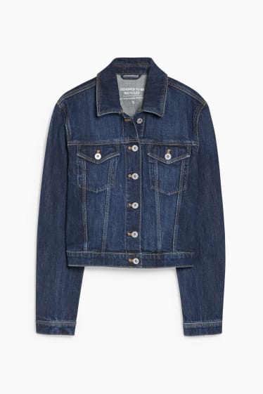 Women - Denim jacket - LYCRA® - denim-dark blue