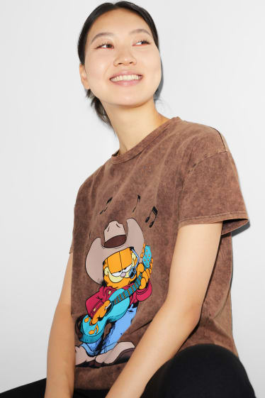 Damen - CLOCKHOUSE - T-Shirt - Garfield - braun