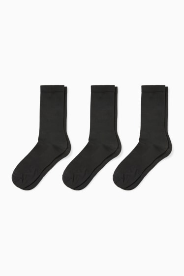 Hommes - Lot de 3 paires - chaussettes de sport - LYCRA® - noir