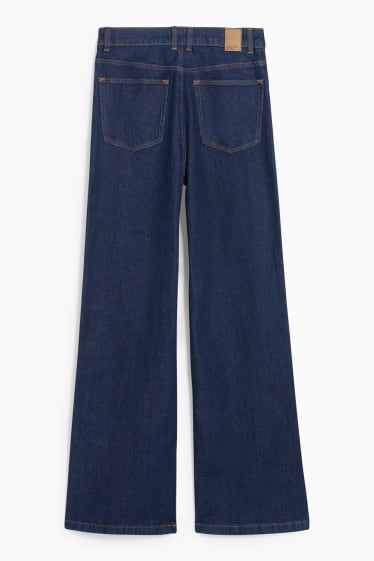 Women - Loose fit jeans - high waist - LYCRA® - denim-dark blue