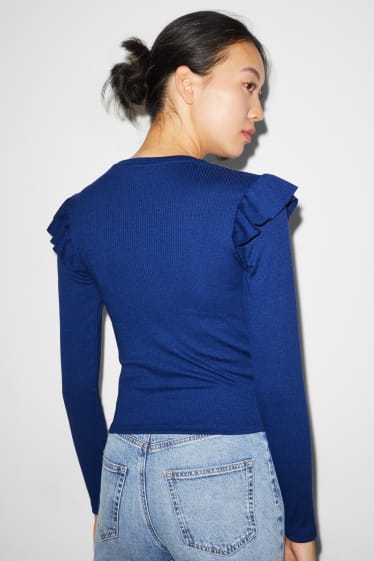 Kobiety - CLOCKHOUSE - bluzka z długim rękawem - ciemnoniebieski