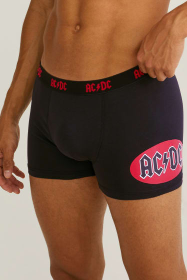 Uomo - Confezione da 2 - boxer aderenti - LYCRA® - AC/DC - nero