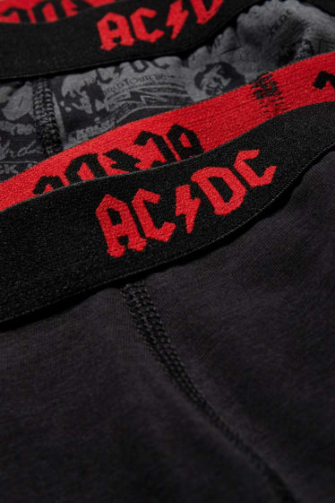 Uomo - Confezione da 2 - boxer aderenti - LYCRA® - AC/DC - nero