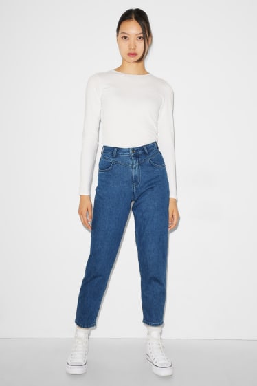 Women - CLOCKHOUSE - balloon jeans - high waist - blue denim