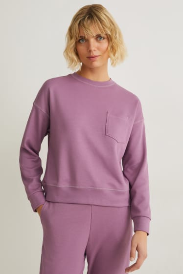 Damen - Langarmshirt - violett