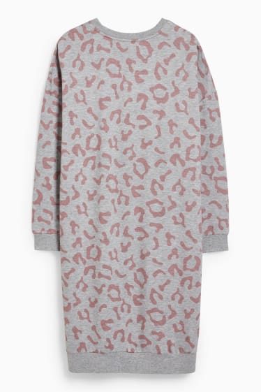 Femmes - Chemise de nuit - à motif - gris chiné