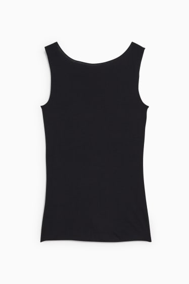 Mujer - Camiseta interior con mezcla de cachemir - negro