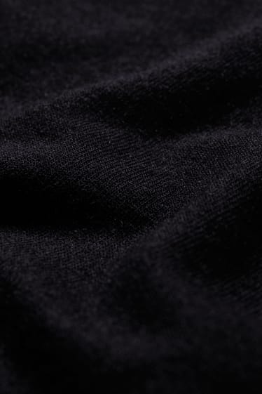 Femmes - Sous-pull à col roulé en cachemire mélangé - noir