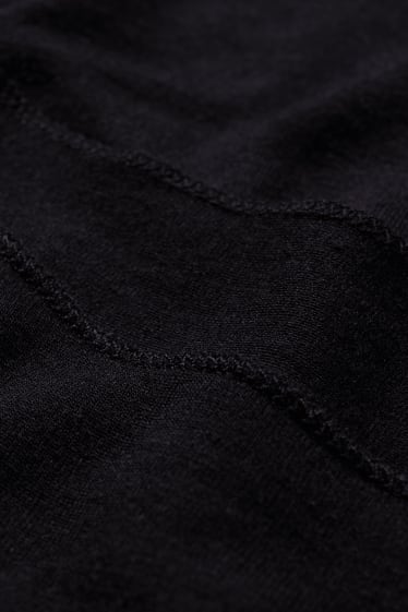 Donna - Maglia a maniche lunghe con componente di cashmere - nero