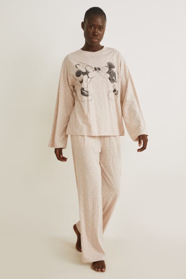 Dames - Pyjama - met stippen - Disney - beige