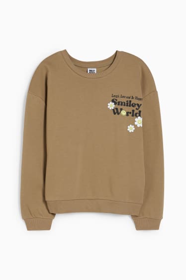 Femmes - CLOCKHOUSE - sweat - SmileyWorld® - beige