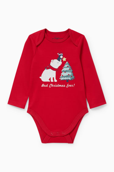 Babys - Baby-Weihnachts-Body - rot