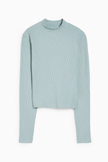 Teens & young adults - CLOCKHOUSE - cropped long sleeve top - mint green