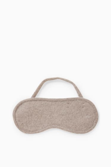 Women - Cashmere sleep mask - taupe