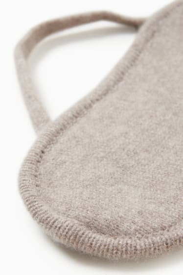 Women - Cashmere sleep mask - taupe