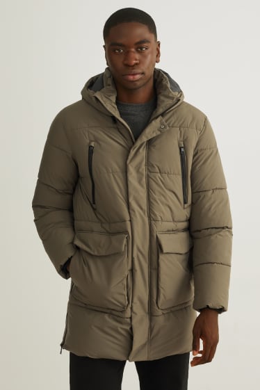 Hombre - Parka con capucha - verde oscuro