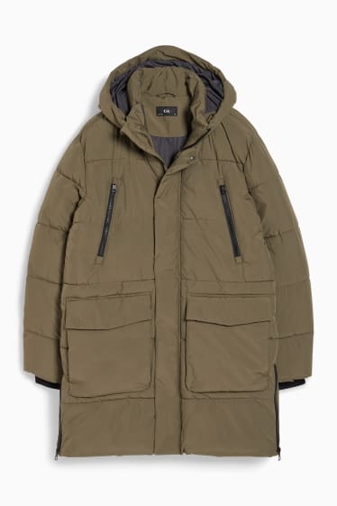 Herren - Parka mit Kapuze - dunkelgrün