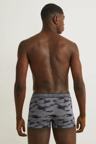 Hombre - Pack de 3 - trunks - LYCRA® - azul oscuro / gris