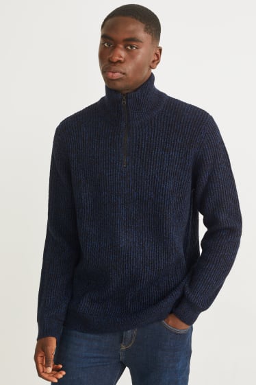 Hommes - Pull - bleu foncé