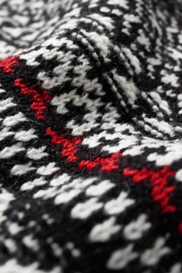 Herren - Pullover - schwarz / weiß