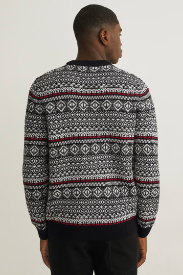 Herren - Pullover - schwarz / weiß