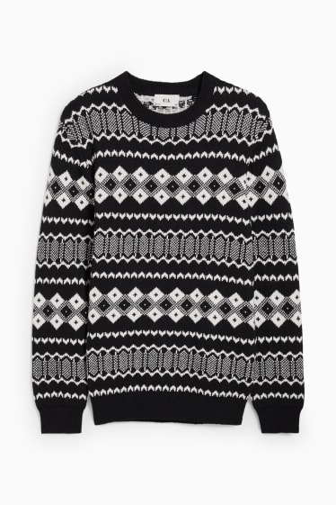 Men - Jumper - black / white