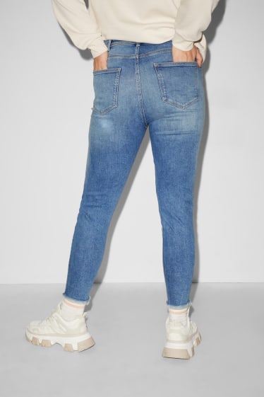 Women - CLOCKHOUSE - skinny jeans - high waist - blue denim