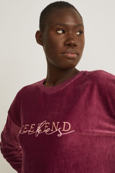 Damen - Pyjama - bordeaux