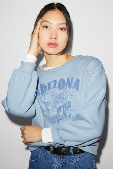 Femmes - CLOCKHOUSE - sweat - bleu clair
